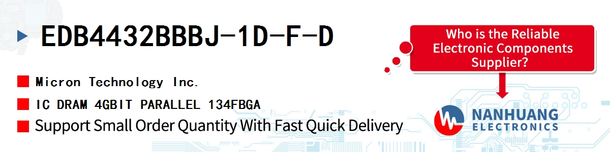 EDB4432BBBJ-1D-F-D Micron IC DRAM 4GBIT PARALLEL 134FBGA