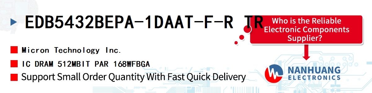 EDB5432BEPA-1DAAT-F-R TR Micron IC DRAM 512MBIT PAR 168WFBGA