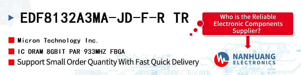 EDF8132A3MA-JD-F-R TR Micron IC DRAM 8GBIT PAR 933MHZ FBGA