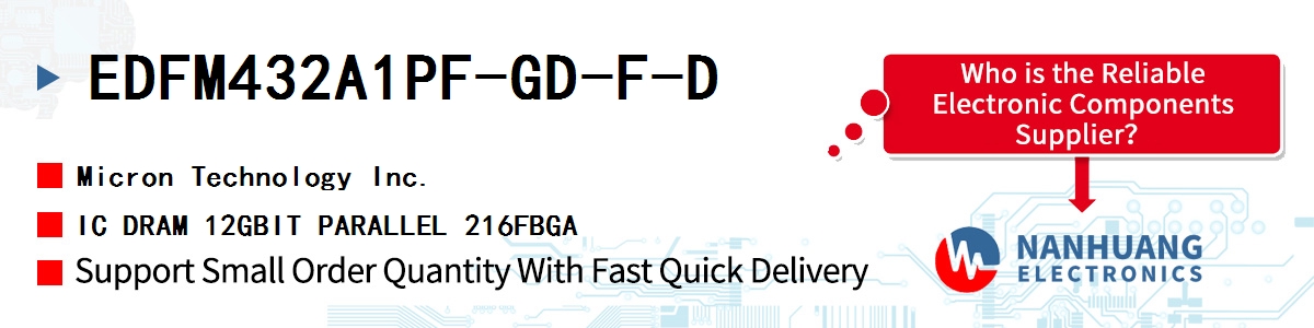 EDFM432A1PF-GD-F-D Micron IC DRAM 12GBIT PARALLEL 216FBGA