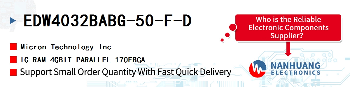 EDW4032BABG-50-F-D Micron IC RAM 4GBIT PARALLEL 170FBGA