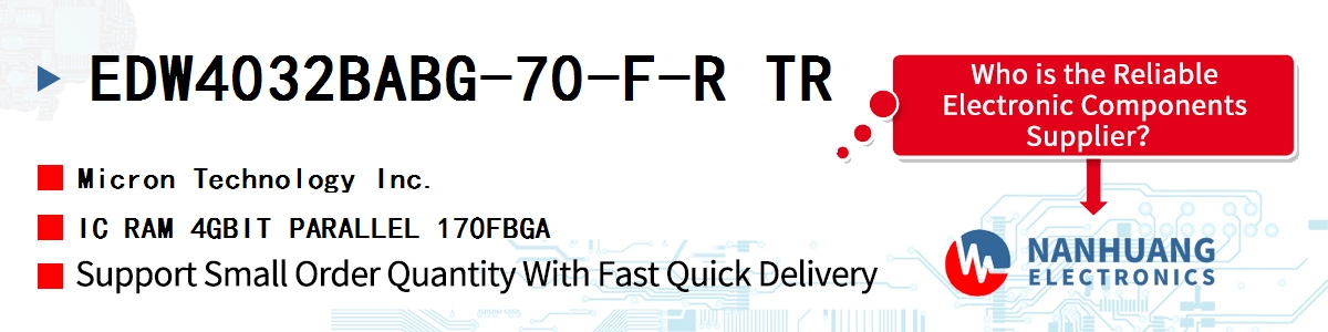 EDW4032BABG-70-F-R TR Micron IC RAM 4GBIT PARALLEL 170FBGA
