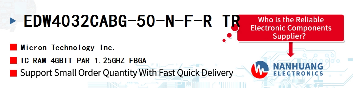 EDW4032CABG-50-N-F-R TR Micron IC RAM 4GBIT PAR 1.25GHZ FBGA