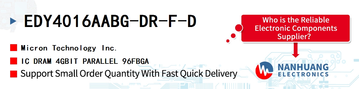 EDY4016AABG-DR-F-D Micron IC DRAM 4GBIT PARALLEL 96FBGA
