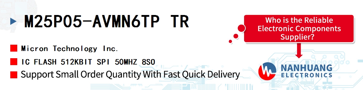 M25P05-AVMN6TP TR Micron IC FLASH 512KBIT SPI 50MHZ 8SO