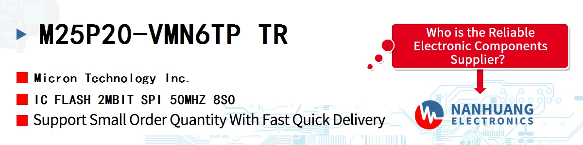 M25P20-VMN6TP TR Micron IC FLASH 2MBIT SPI 50MHZ 8SO