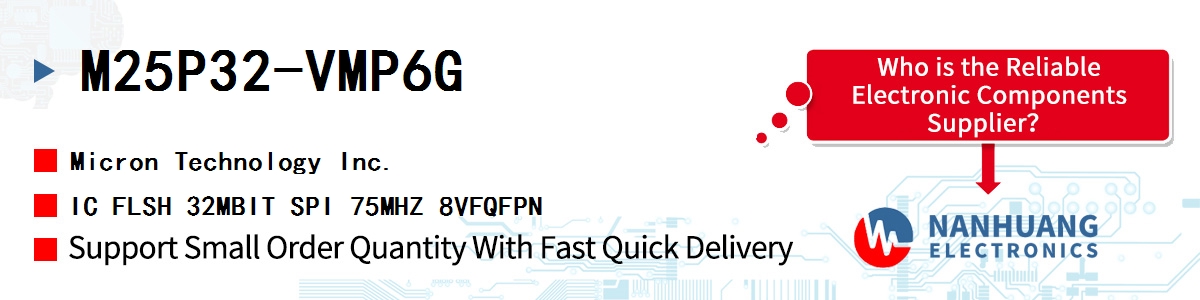 M25P32-VMP6G Micron IC FLSH 32MBIT SPI 75MHZ 8VFQFPN
