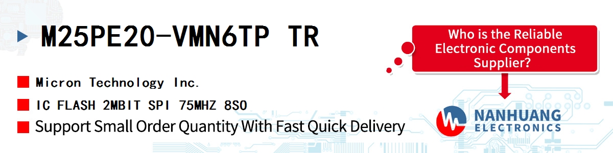 M25PE20-VMN6TP TR Micron IC FLASH 2MBIT SPI 75MHZ 8SO