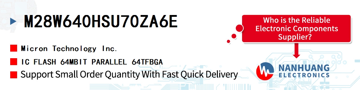 M28W640HSU70ZA6E Micron IC FLASH 64MBIT PARALLEL 64TFBGA