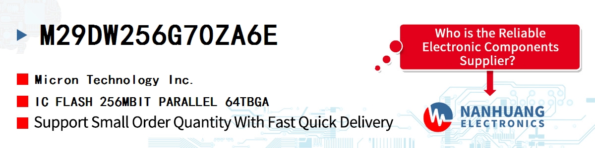 M29DW256G70ZA6E Micron IC FLASH 256MBIT PARALLEL 64TBGA
