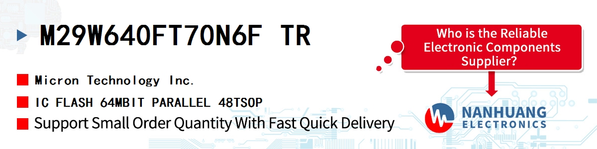 M29W640FT70N6F TR Micron IC FLASH 64MBIT PARALLEL 48TSOP