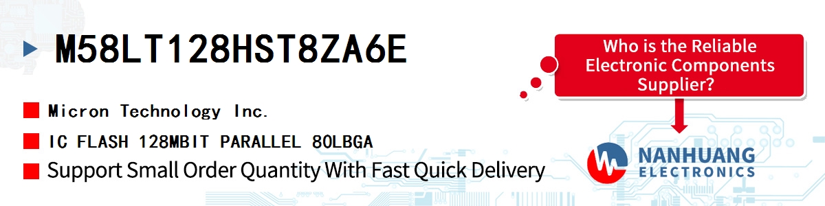 M58LT128HST8ZA6E Micron IC FLASH 128MBIT PARALLEL 80LBGA