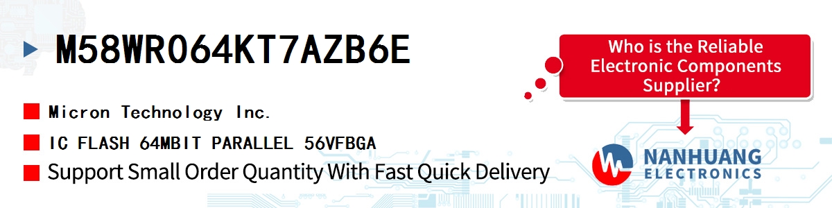 M58WR064KT7AZB6E Micron IC FLASH 64MBIT PARALLEL 56VFBGA