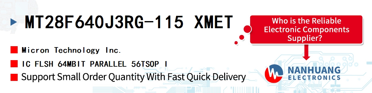 MT28F640J3RG-115 XMET Micron IC FLSH 64MBIT PARALLEL 56TSOP I