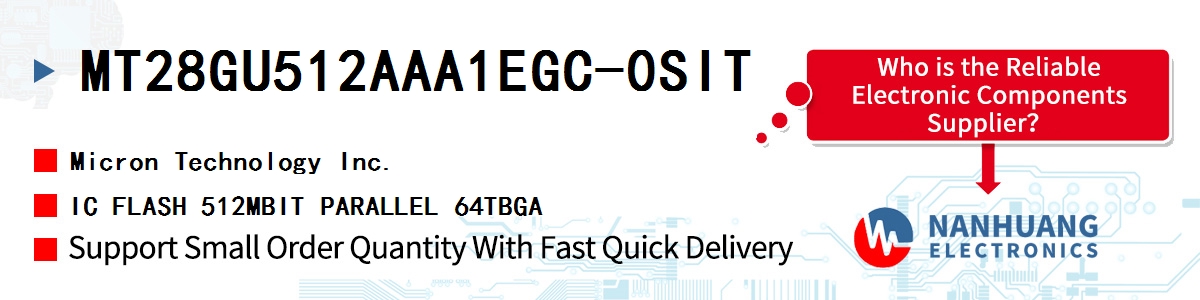 MT28GU512AAA1EGC-0SIT Micron IC FLASH 512MBIT PARALLEL 64TBGA