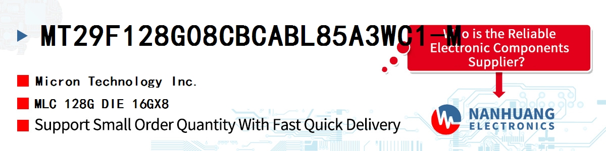 MT29F128G08CBCABL85A3WC1-M Micron MLC 128G DIE 16GX8