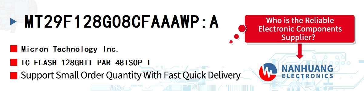 MT29F128G08CFAAAWP:A Micron IC FLASH 128GBIT PAR 48TSOP I