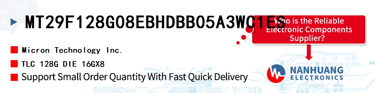 MT29F128G08EBHDBB05A3WC1ES Micron TLC 128G DIE 16GX8