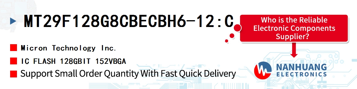 MT29F128G8CBECBH6-12:C Micron IC FLASH 128GBIT 152VBGA