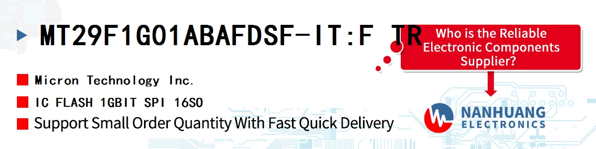 MT29F1G01ABAFDSF-IT:F TR Micron IC FLASH 1GBIT SPI 16SO