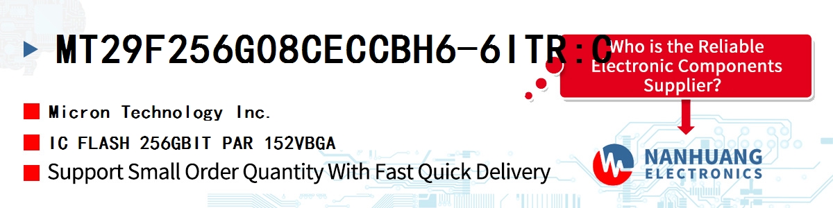 MT29F256G08CECCBH6-6ITR:C Micron IC FLASH 256GBIT PAR 152VBGA