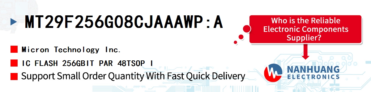 MT29F256G08CJAAAWP:A Micron IC FLASH 256GBIT PAR 48TSOP I