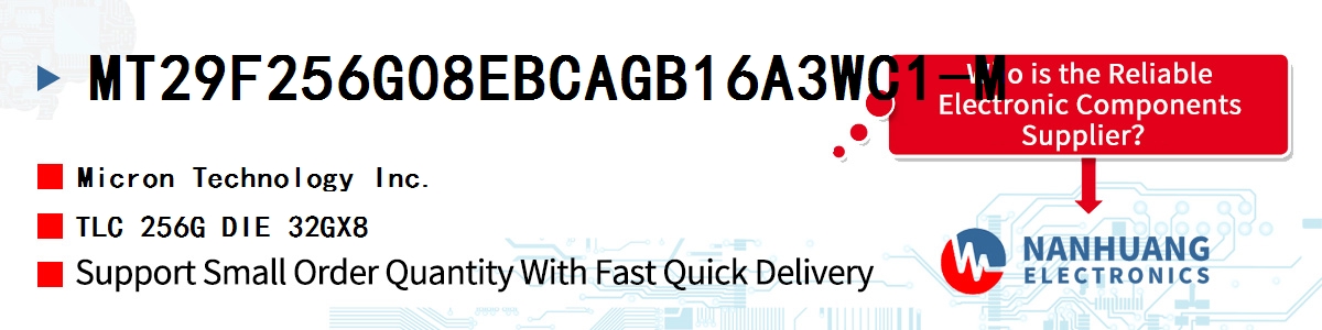 MT29F256G08EBCAGB16A3WC1-M Micron TLC 256G DIE 32GX8