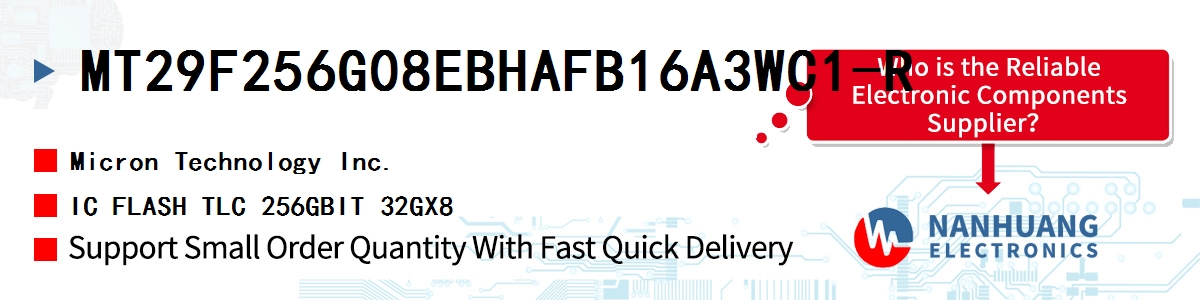 MT29F256G08EBHAFB16A3WC1-R Micron IC FLASH TLC 256GBIT 32GX8