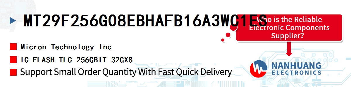 MT29F256G08EBHAFB16A3WC1ES Micron IC FLASH TLC 256GBIT 32GX8