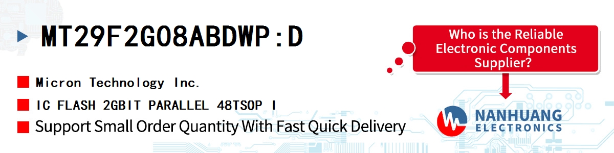 MT29F2G08ABDWP:D Micron IC FLASH 2GBIT PARALLEL 48TSOP I