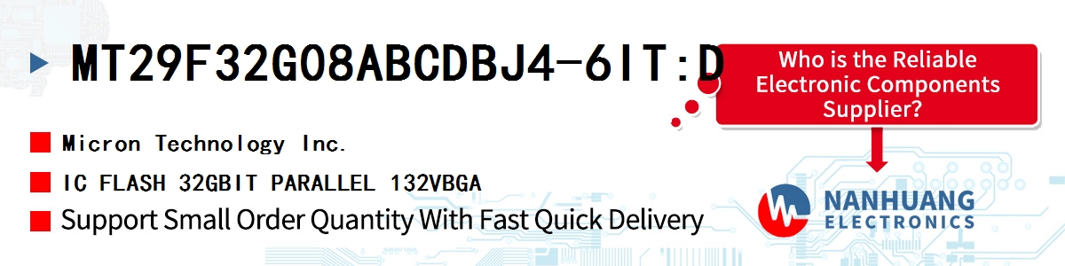 MT29F32G08ABCDBJ4-6IT:D Micron IC FLASH 32GBIT PARALLEL 132VBGA