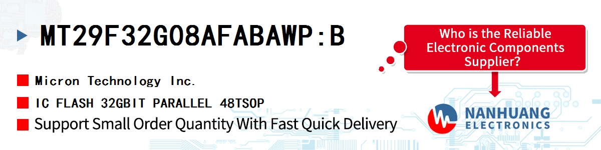 MT29F32G08AFABAWP:B Micron IC FLASH 32GBIT PARALLEL 48TSOP