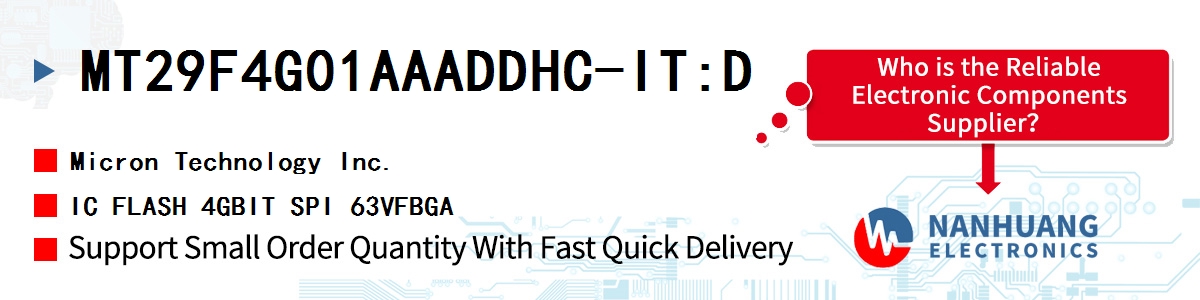 MT29F4G01AAADDHC-IT:D Micron IC FLASH 4GBIT SPI 63VFBGA