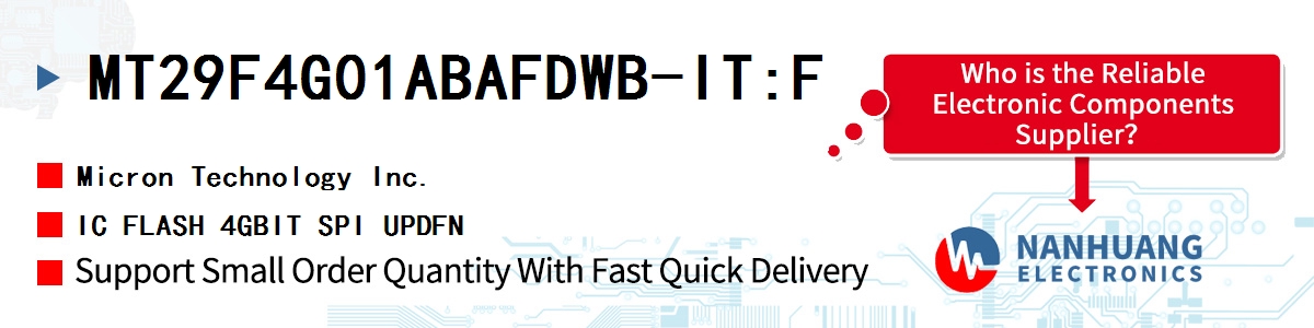 MT29F4G01ABAFDWB-IT:F Micron IC FLASH 4GBIT SPI UPDFN