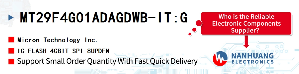MT29F4G01ADAGDWB-IT:G Micron IC FLASH 4GBIT SPI 8UPDFN