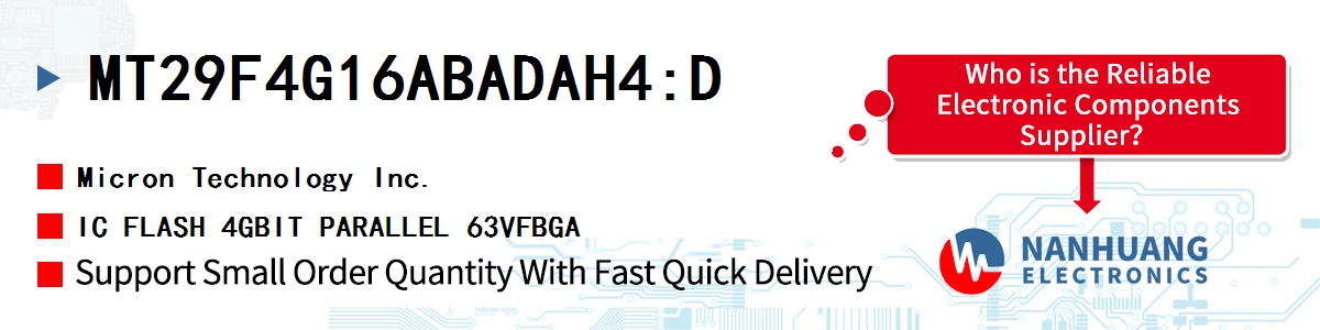 MT29F4G16ABADAH4:D Micron IC FLASH 4GBIT PARALLEL 63VFBGA