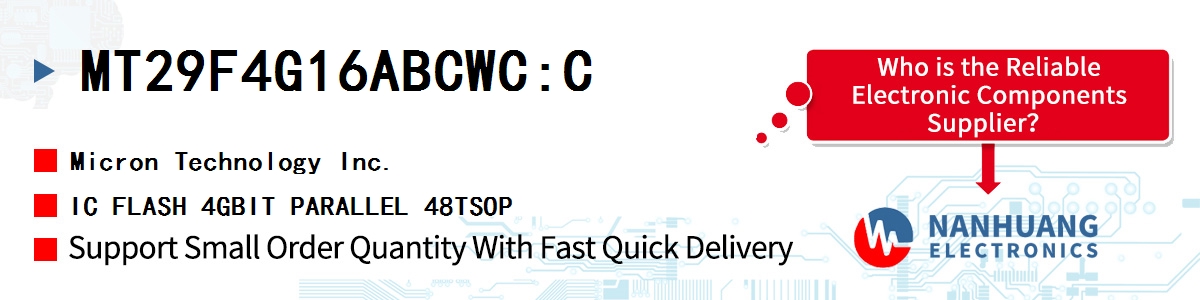 MT29F4G16ABCWC:C Micron IC FLASH 4GBIT PARALLEL 48TSOP