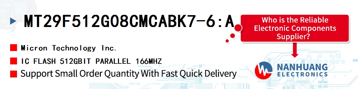MT29F512G08CMCABK7-6:A Micron IC FLASH 512GBIT PARALLEL 166MHZ