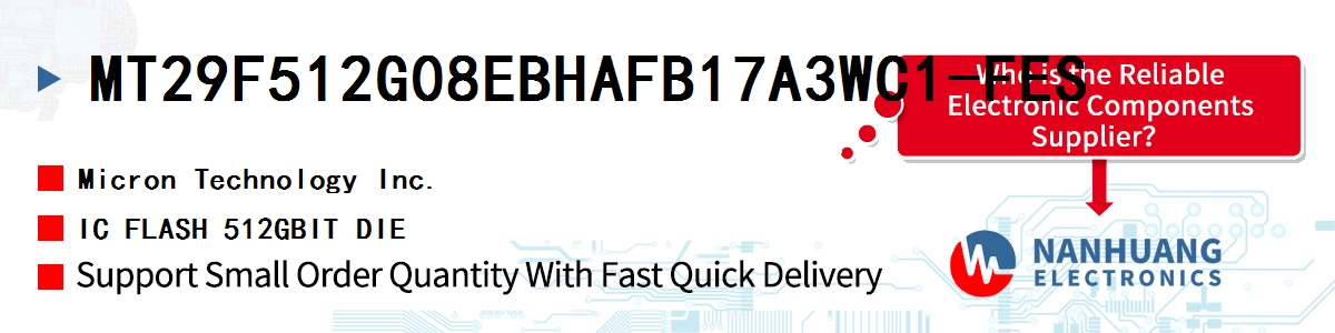 MT29F512G08EBHAFB17A3WC1-FES Micron IC FLASH 512GBIT DIE