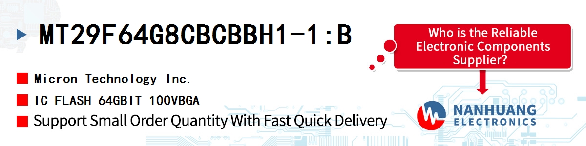 MT29F64G8CBCBBH1-1:B Micron IC FLASH 64GBIT 100VBGA