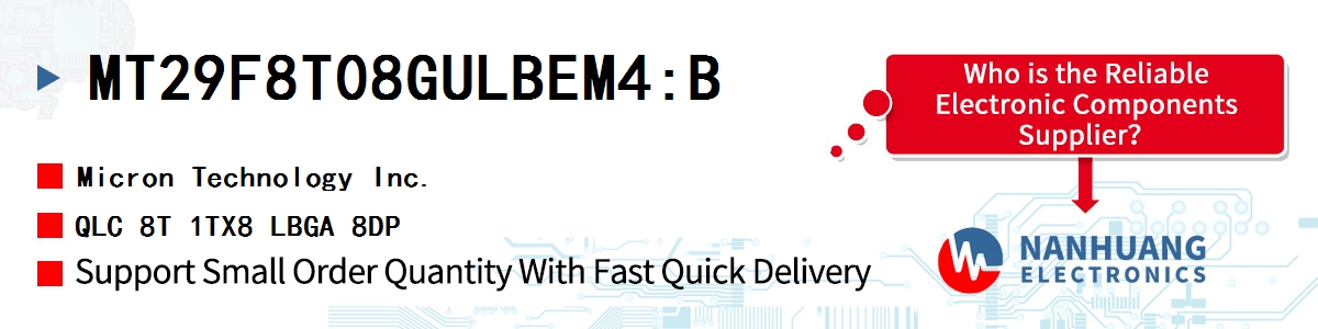 MT29F8T08GULBEM4:B Micron QLC 8T 1TX8 LBGA 8DP