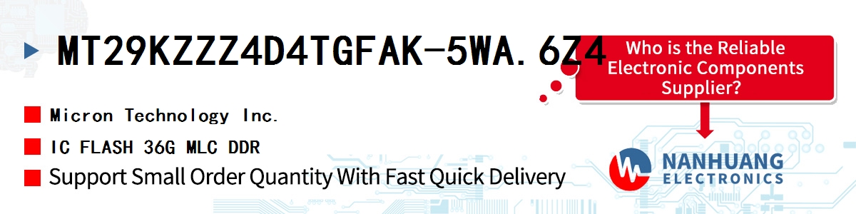 MT29KZZZ4D4TGFAK-5WA.6Z4 Micron IC FLASH 36G MLC DDR