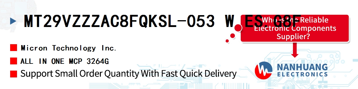 MT29VZZZAC8FQKSL-053 W ES.G8F Micron ALL IN ONE MCP 3264G