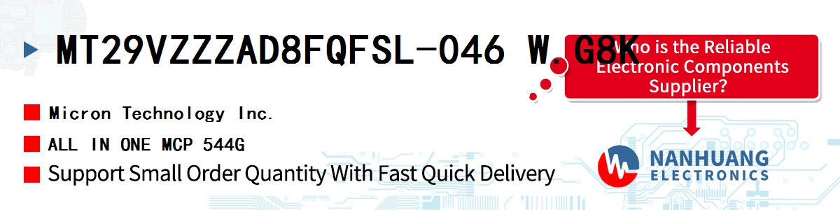 MT29VZZZAD8FQFSL-046 W.G8K Micron ALL IN ONE MCP 544G