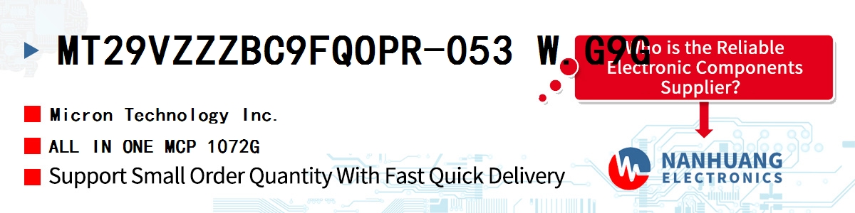 MT29VZZZBC9FQOPR-053 W.G9G Micron ALL IN ONE MCP 1072G