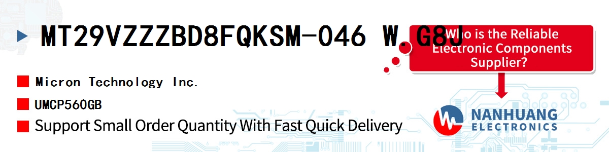 MT29VZZZBD8FQKSM-046 W.G8J Micron UMCP560GB