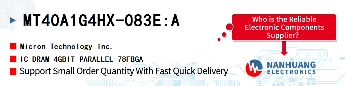 MT40A1G4HX-083E:A Micron IC DRAM 4GBIT PARALLEL 78FBGA