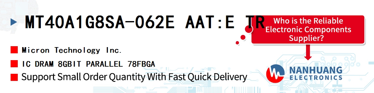 MT40A1G8SA-062E AAT:E TR Micron IC DRAM 8GBIT PARALLEL 78FBGA
