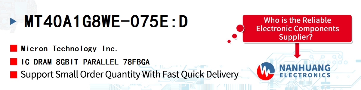 MT40A1G8WE-075E:D Micron IC DRAM 8GBIT PARALLEL 78FBGA