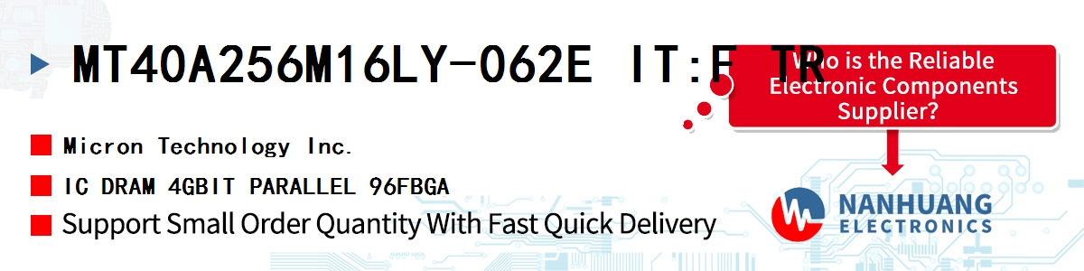 MT40A256M16LY-062E IT:F TR Micron IC DRAM 4GBIT PARALLEL 96FBGA